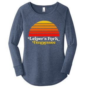 Leiper's Fork Tennessee Retro Sunset Nashville Women's Perfect Tri Tunic Long Sleeve Shirt