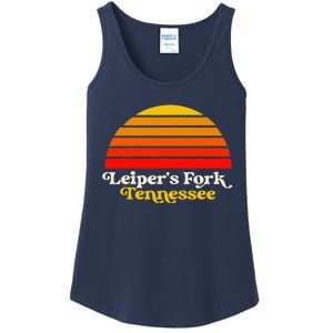 Leiper's Fork Tennessee Retro Sunset Nashville Ladies Essential Tank