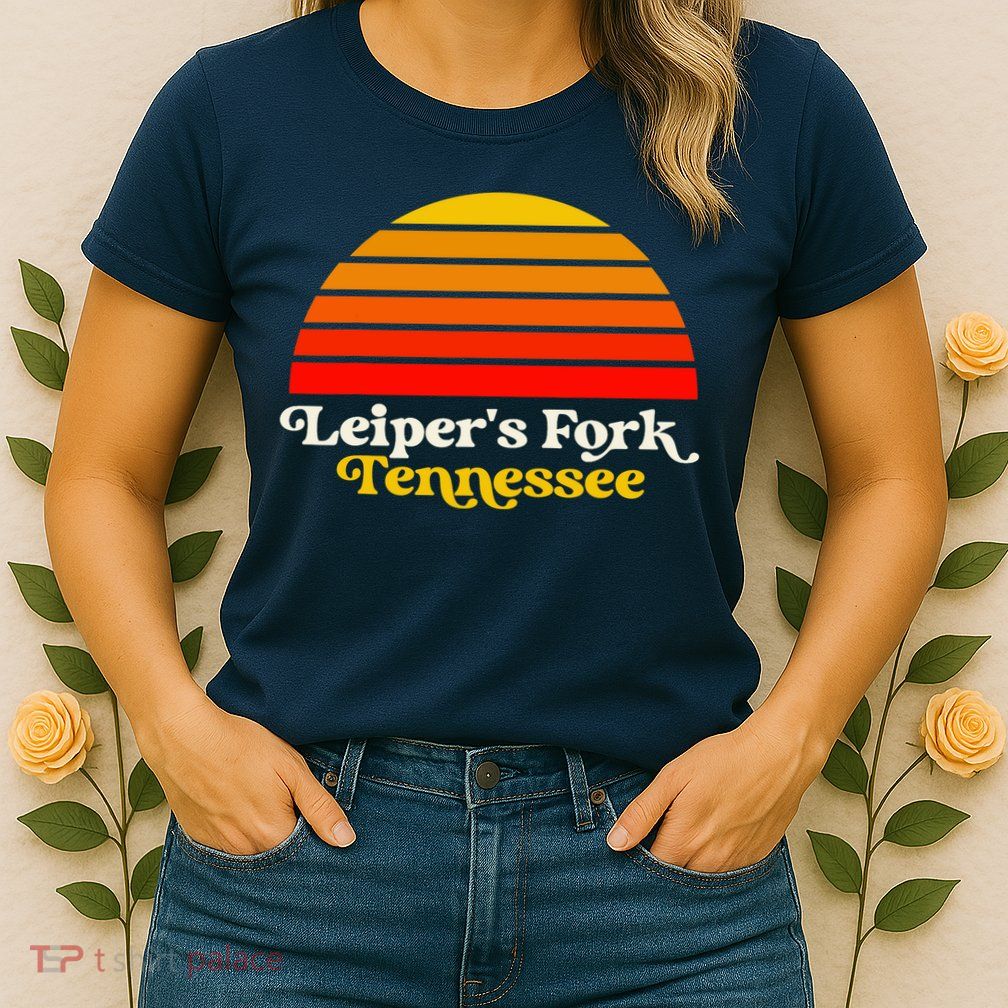 Leiper's Fork Tennessee Retro Sunset Nashville Womens T-Shirt