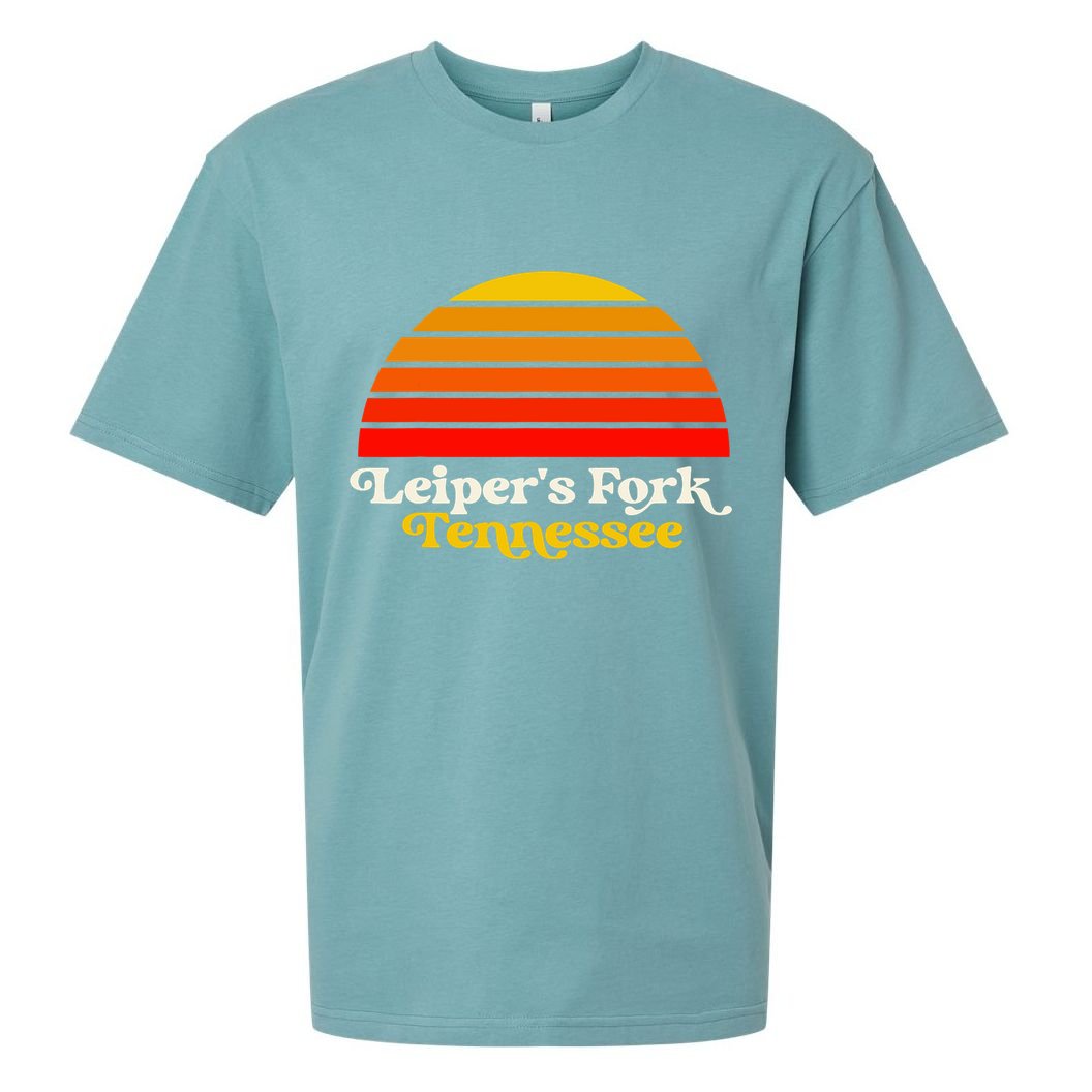 Leiper's Fork Tennessee Retro Sunset Nashville Sueded Cloud Jersey T-Shirt