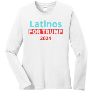 Latinos For Trump 2024 Ladies Long Sleeve Shirt