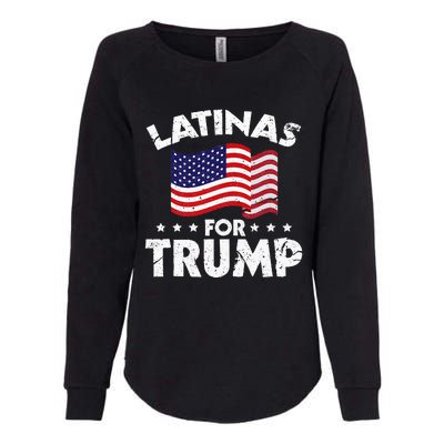 Latinas For Trump 2020 Reelect Donald Trump 45 Womens California Wash Sweatshirt