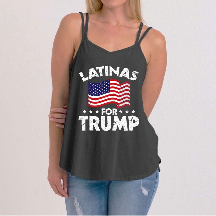 Latinas For Trump 2020 Reelect Donald Trump 45 Women's Strappy Tank