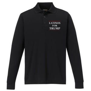 Latinos For Trump 2024 Performance Long Sleeve Polo