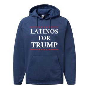 Latinos For Trump 2024 Performance Fleece Hoodie