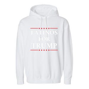 Latinos For Trump 2024 Garment-Dyed Fleece Hoodie