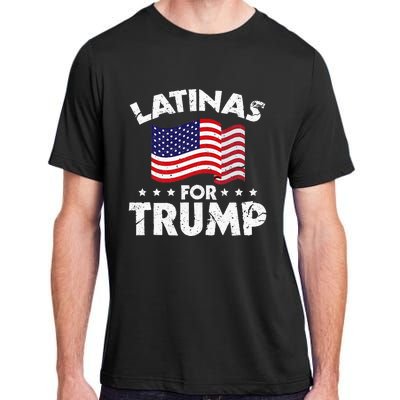 Latinas For Trump 2020 Reelect Donald Trump 45 Adult ChromaSoft Performance T-Shirt