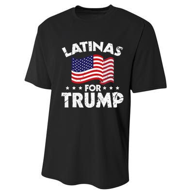 Latinas For Trump 2020 Reelect Donald Trump 45 Performance Sprint T-Shirt