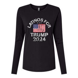 Latinos For Trump 2024 Womens Cotton Relaxed Long Sleeve T-Shirt