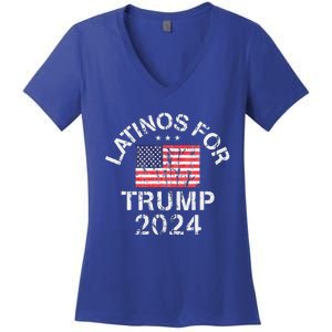 Latinos For Trump 2024 Women's V-Neck T-Shirt