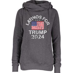 Latinos For Trump 2024 Womens Funnel Neck Pullover Hood