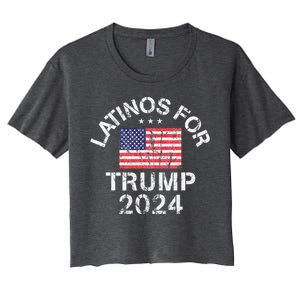 Latinos For Trump 2024 Women's Crop Top Tee