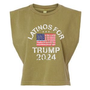 Latinos For Trump 2024 Garment-Dyed Women's Muscle Tee