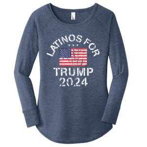 Latinos For Trump 2024 Women's Perfect Tri Tunic Long Sleeve Shirt