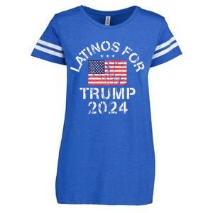 Latinos For Trump 2024 Enza Ladies Jersey Football T-Shirt