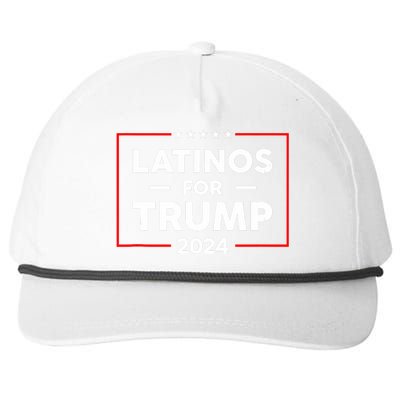 Latinos For Trump 2024 Snapback Five-Panel Rope Hat