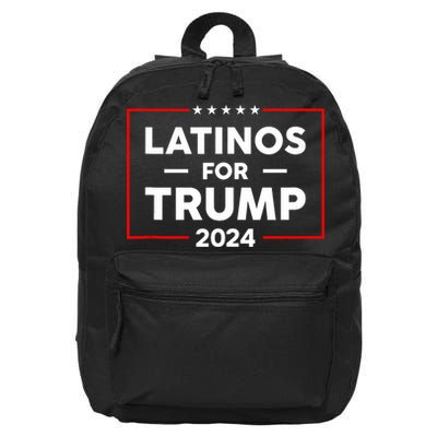 Latinos For Trump 2024 16 in Basic Backpack