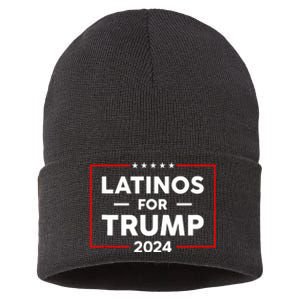 Latinos For Trump 2024 Sustainable Knit Beanie