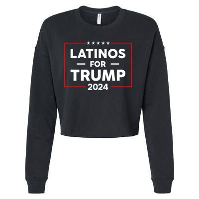 Latinos For Trump 2024 Cropped Pullover Crew