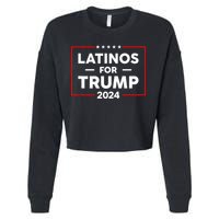 Latinos For Trump 2024 Cropped Pullover Crew