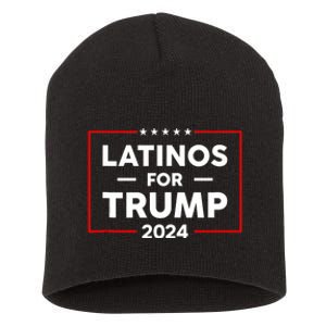 Latinos For Trump 2024 Short Acrylic Beanie