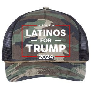 Latinos For Trump 2024 Retro Rope Trucker Hat Cap