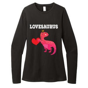 Lovesaurus Funny Tgiftrex Dinosaur Valentine's Day Gift Womens CVC Long Sleeve Shirt