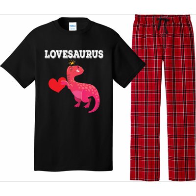 Lovesaurus Funny Tgiftrex Dinosaur Valentine's Day Gift Pajama Set