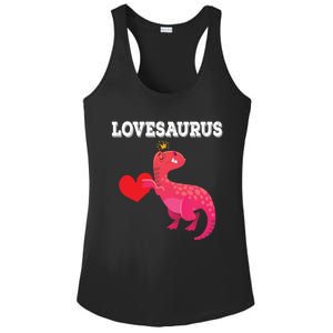 Lovesaurus Funny Tgiftrex Dinosaur Valentine's Day Gift Ladies PosiCharge Competitor Racerback Tank