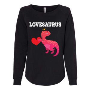 Lovesaurus Funny Tgiftrex Dinosaur Valentine's Day Gift Womens California Wash Sweatshirt