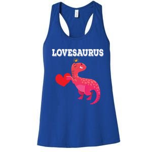 Lovesaurus Funny Tgiftrex Dinosaur Valentine's Day Gift Women's Racerback Tank