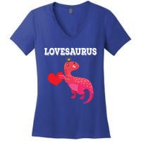 Lovesaurus Funny Tgiftrex Dinosaur Valentine's Day Gift Women's V-Neck T-Shirt