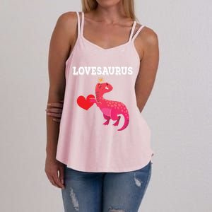 Lovesaurus Funny Tgiftrex Dinosaur Valentine's Day Gift Women's Strappy Tank