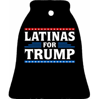 Latinas For Trump 2024 Election Vote Latina Women Republican Ceramic Bell Ornament