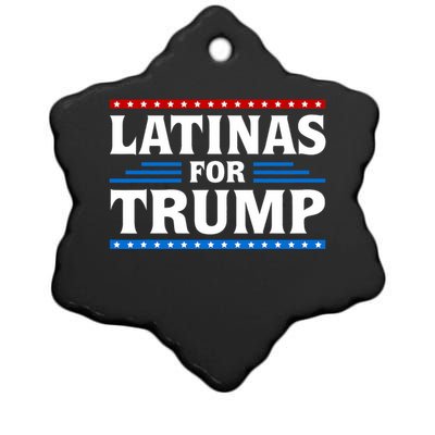 Latinas For Trump 2024 Election Vote Latina Women Republican Ceramic Star Ornament