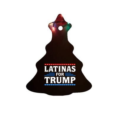 Latinas For Trump 2024 Election Vote Latina Women Republican Ceramic Tree Ornament