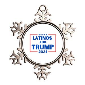 Latinos For Trump 2024 Donald Trump 2024 Metallic Star Ornament