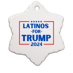 Latinos For Trump 2024 Donald Trump 2024 Ceramic Star Ornament