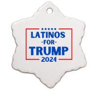 Latinos For Trump 2024 Donald Trump 2024 Ceramic Star Ornament