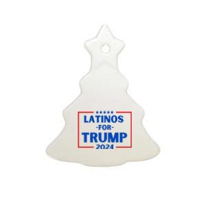 Latinos For Trump 2024 Donald Trump 2024 Ceramic Tree Ornament