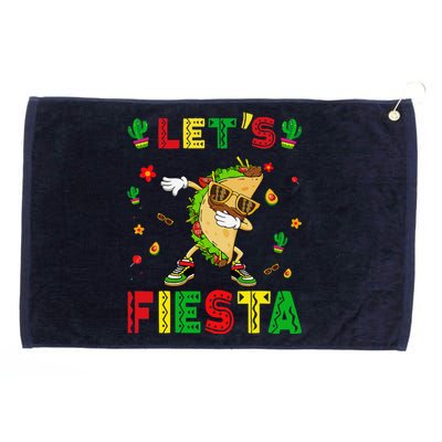 LetS Fiesta Tacos Dabbing Cinco De Mayo Mexican Party Grommeted Golf Towel