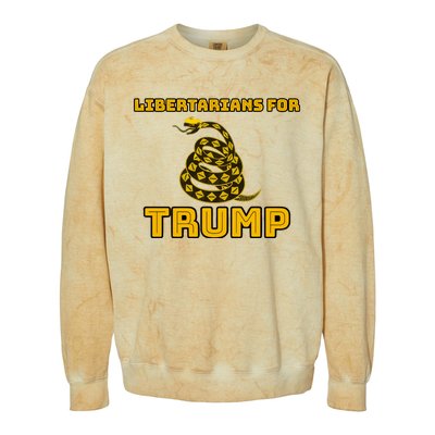 Libertarians For Trump Gadsden Colorblast Crewneck Sweatshirt