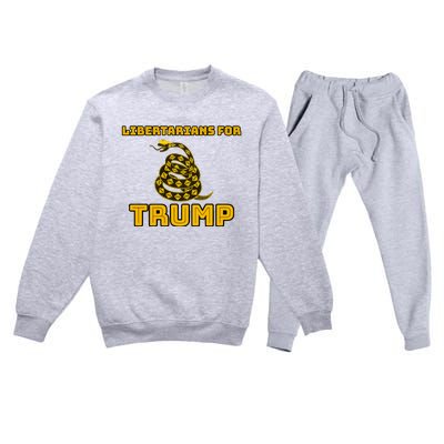 Libertarians For Trump Gadsden Premium Crewneck Sweatsuit Set