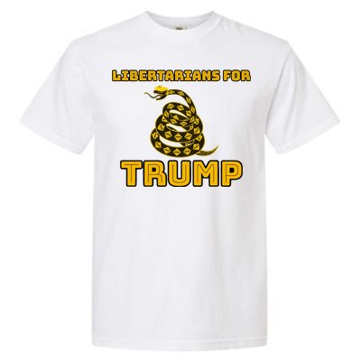 Libertarians For Trump Gadsden Garment-Dyed Heavyweight T-Shirt