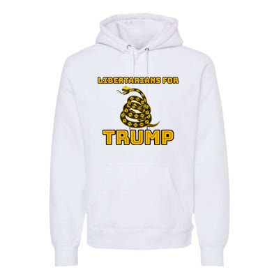 Libertarians For Trump Gadsden Premium Hoodie