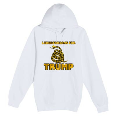 Libertarians For Trump Gadsden Premium Pullover Hoodie