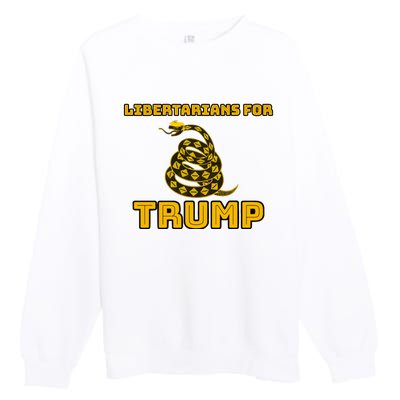 Libertarians For Trump Gadsden Premium Crewneck Sweatshirt