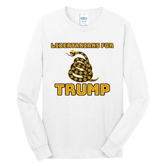 Libertarians For Trump Gadsden Tall Long Sleeve T-Shirt