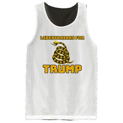 Libertarians For Trump Gadsden Mesh Reversible Basketball Jersey Tank