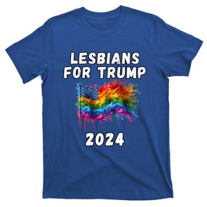 Lesbians For Trump 2024 Election Pride American Flag Lgbtq Great Gift T-Shirt